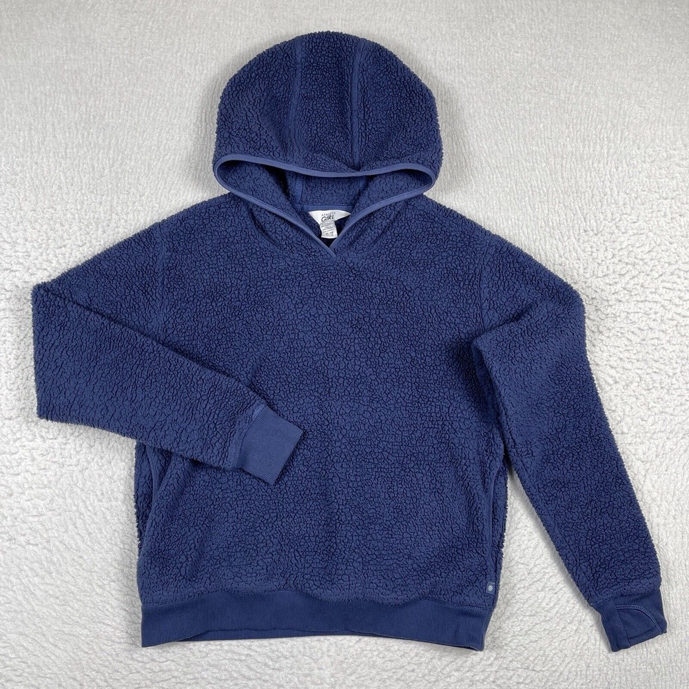 Athleta Sweatshirt Girls XL Blue So Snug Sherpa Hoodie 2.0 Casual School Youth